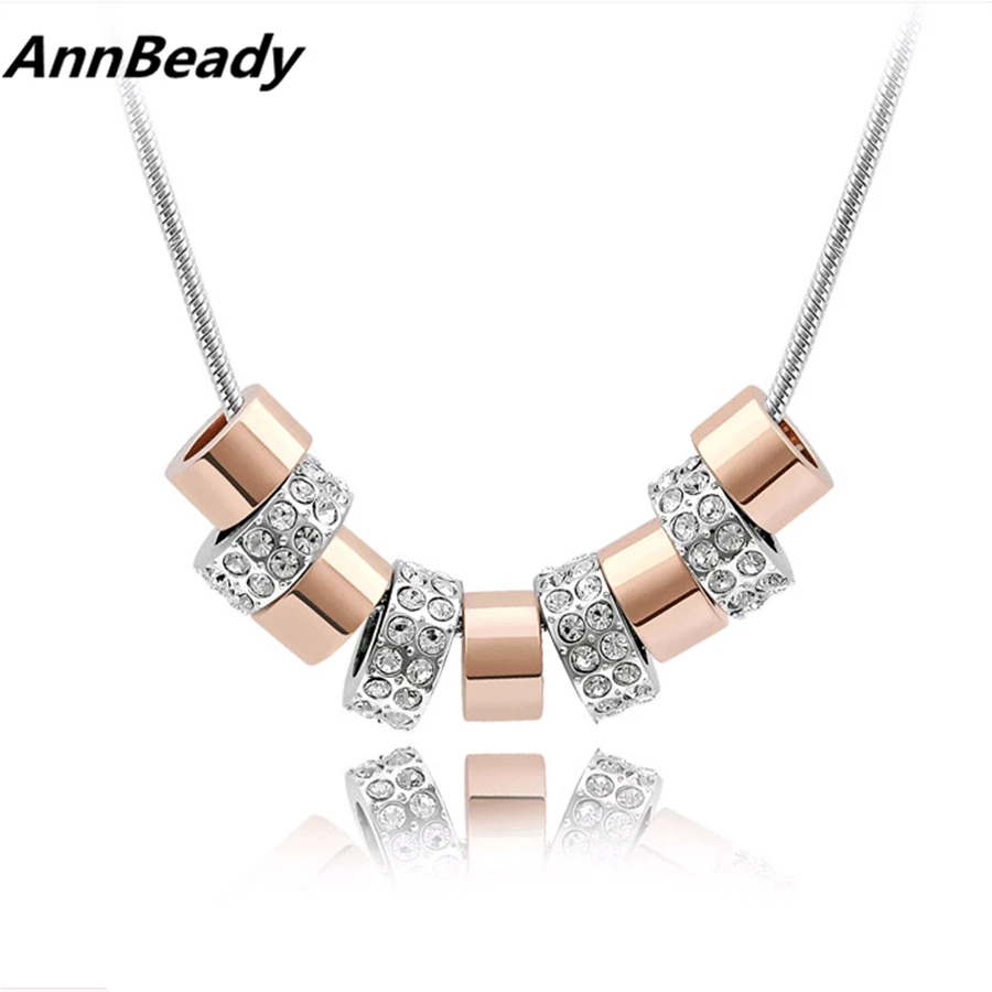 Trendy Round Austria Crystal Beads Pendant Necklace Fashion Design