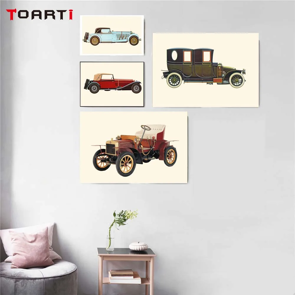 Retro Car Vintage Poster And Prints Canvas Painting Machine Wall Picture For Bedroom Living Room Wall Art Murals Home Decoration (6)