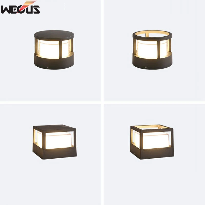 Nordic Garden Villa Pillar Light Outdoor Courtyard Wall Light Outdoor Waterproof Landscape Lawn Light Led Lamp