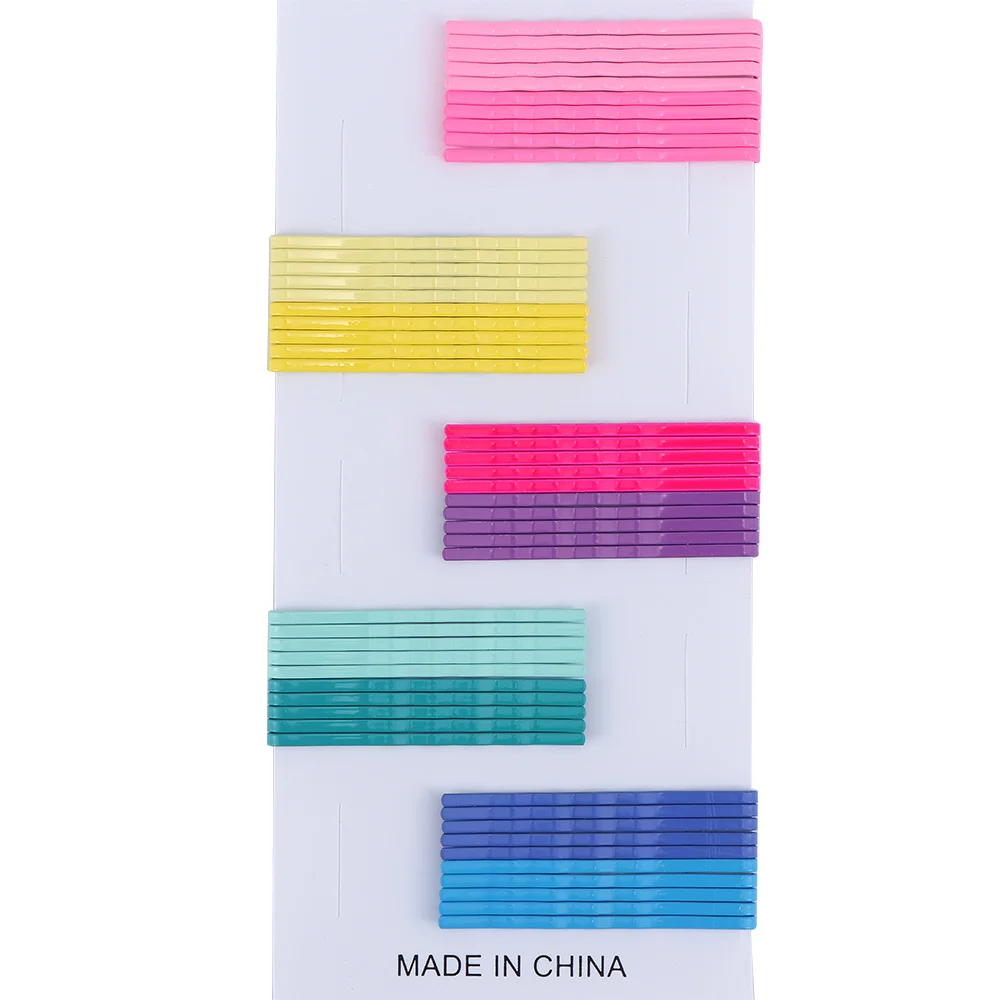 

50Pcs/set Simple Cute Spiral Side Clip Candy Colours Headwear Hair Accessories for Fashion Women Girls Accessories Hair Pins