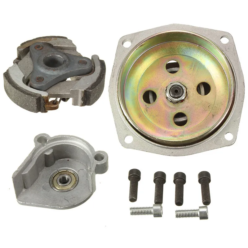 

Mini Cross-country Sports Car ATV 6 Teeth Gearbox Clutch Clutchbell Housing + 3 Shoe clutch + Pinion Cover Chain Replacement