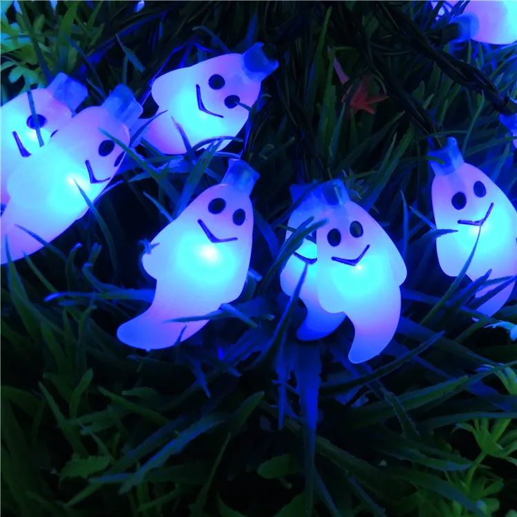 

Outdoor Ghost Decoration Courtyard Halloween Christmas Light 2 Mode 30LED Ghost Solar Light String