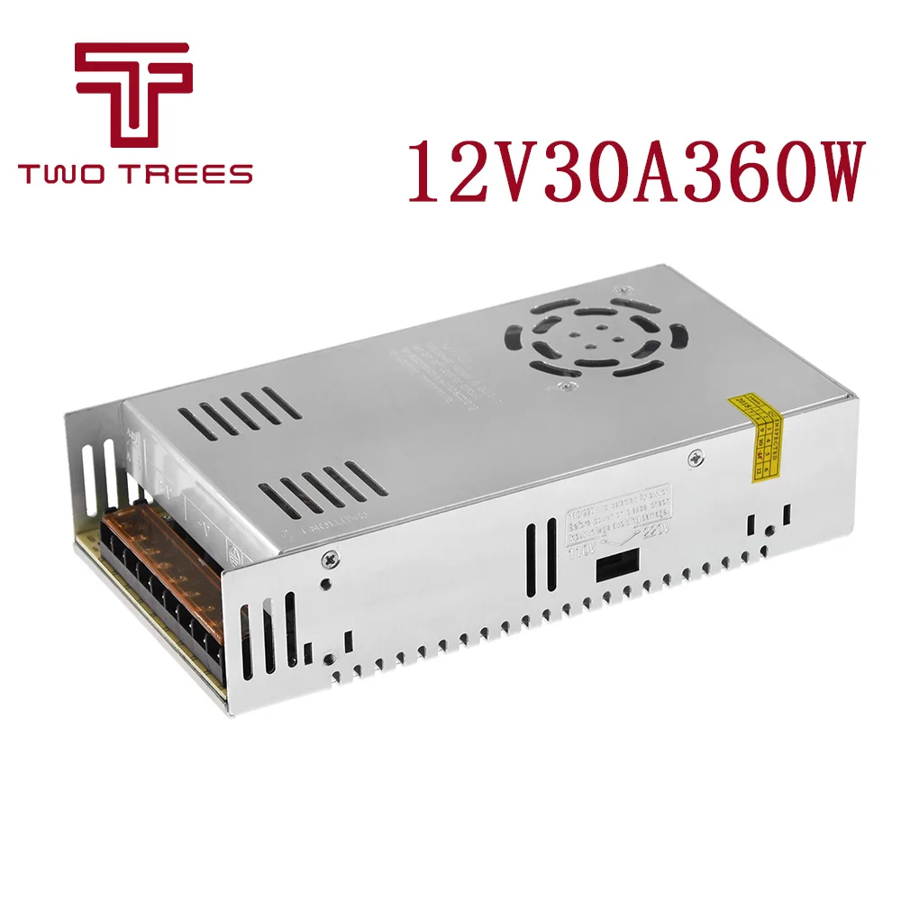 AC 110/220V к DC 12V 30A 360W источник питания светодиодный трансформатор адаптер 12v 220v конвертер для 3D принтера