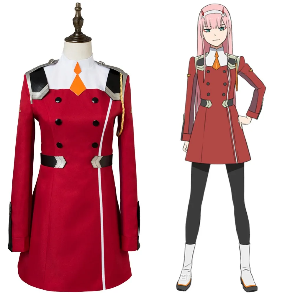 

DARLING in the FRANXX Cosplay Zero Two Code Costume Uniform Dress Cosplay Costume RedHalloween Carnival Cosplay Costume