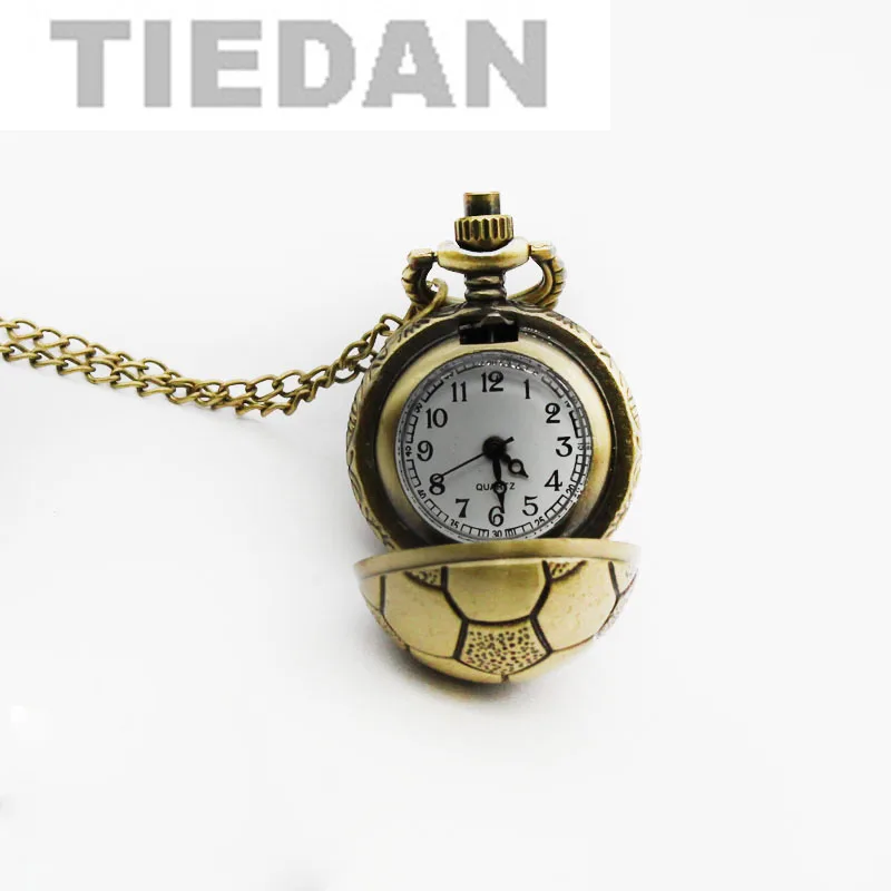 TIEDAN Brand Vintage Retro Quartz Pocket Watch Antique Bronze Quartz Pocket & Fob Watches with