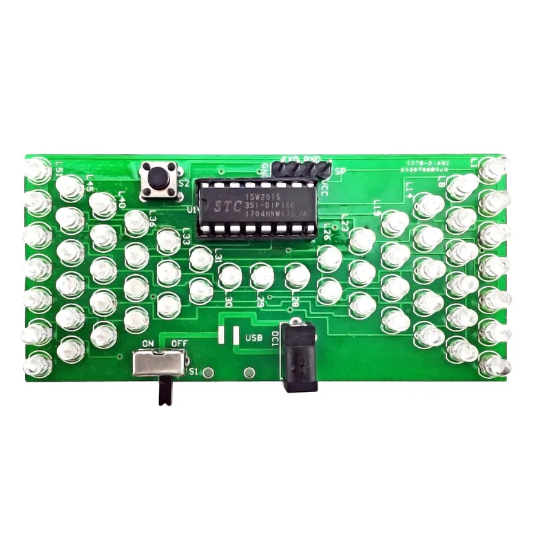 

2pcs/lot Electronic Hourglass DIY Kit Funny Electric Production Kit with LED Double Layer PCB Board for Skills Test Teaching 5V