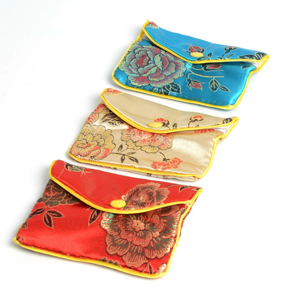 

*2015 Free Shipping 24Pcs Colors 8*10Cm Chinese Silk Pouch Wallet Coin Purse Random Color Bag Jewelry Silk Purse Pouch Gift Bag