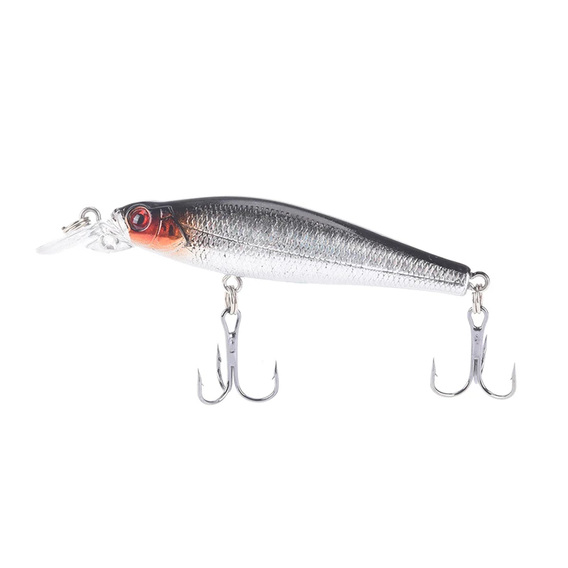 BE/_ 8cm Artificial Lifelike Plastic Minnow Fishing Lure Bait Fish Accessories