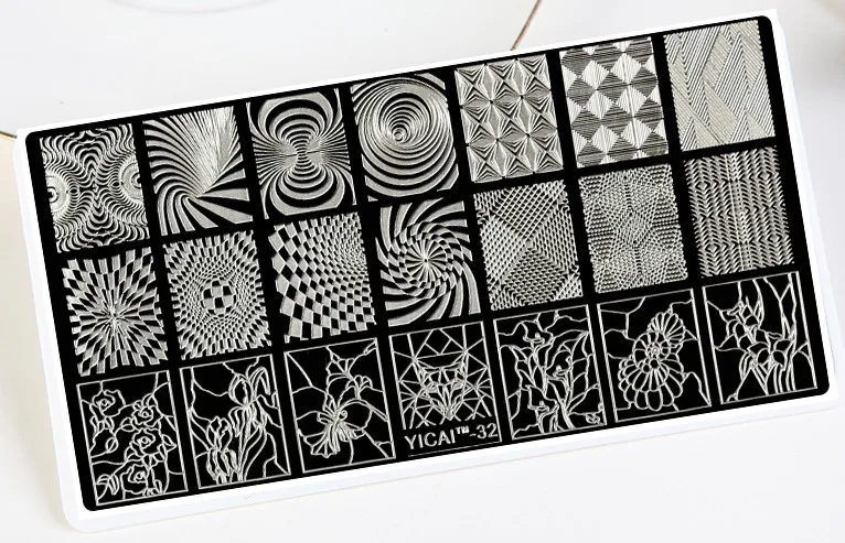 1 шт изображения пластины YICAI моды шаблон для стемпинга для нейл-арта, DIY изображения штамп пластины ногтей штамповки пластины(40 - Цвет: 32