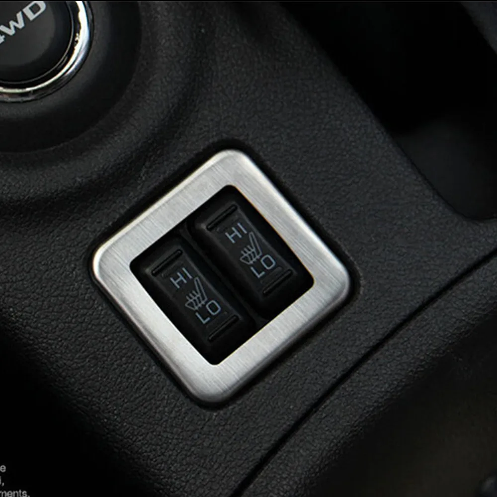 

Car Seat Heating Button Decorative Cover Trim Frame Modification Stainless Steel Fit For Mitsubishi Outlander 2013 To 2015 1pc