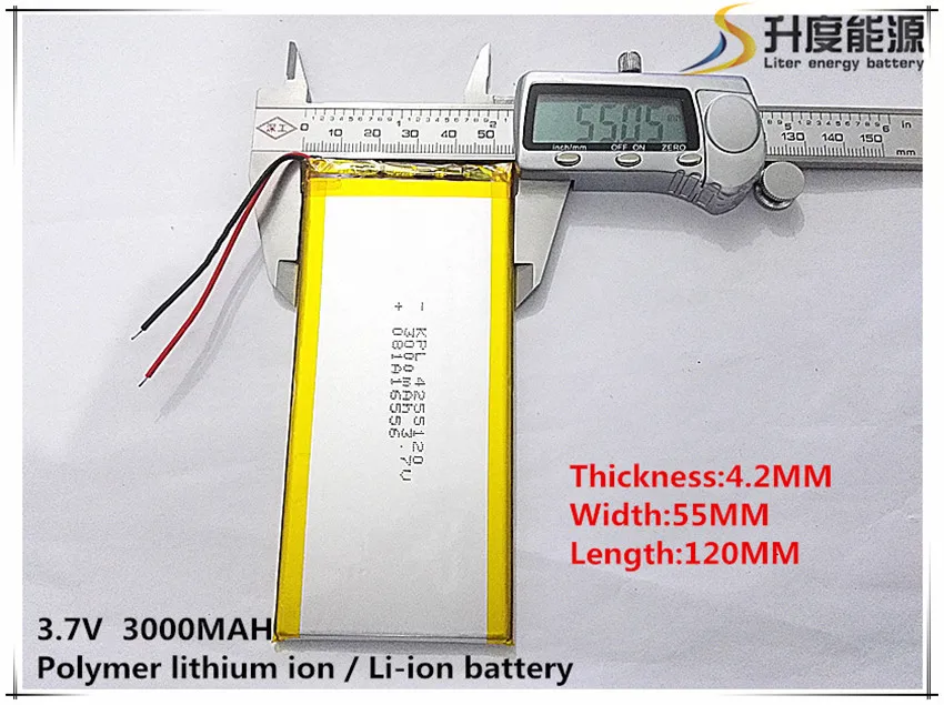 3,7 в 3000 мАч 4255120 литий полимерный батарея с защитой доска для MID 7 дюймов планшеты PC Бесплатная доставка