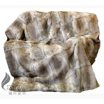 Billige CX-D-09/Z 218X218 Cm GroĂe GröĂe Nach MaĂ Natural Colour Kaninchen Fell Teppich ~ Drop Shipping