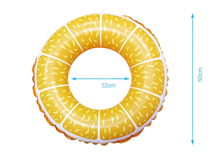 3 цвета лимон маленьких Одежда заплыва кольцо бассейн круг поплавок красочный надувной детский Одежда заплыва кругов буй оранжевый