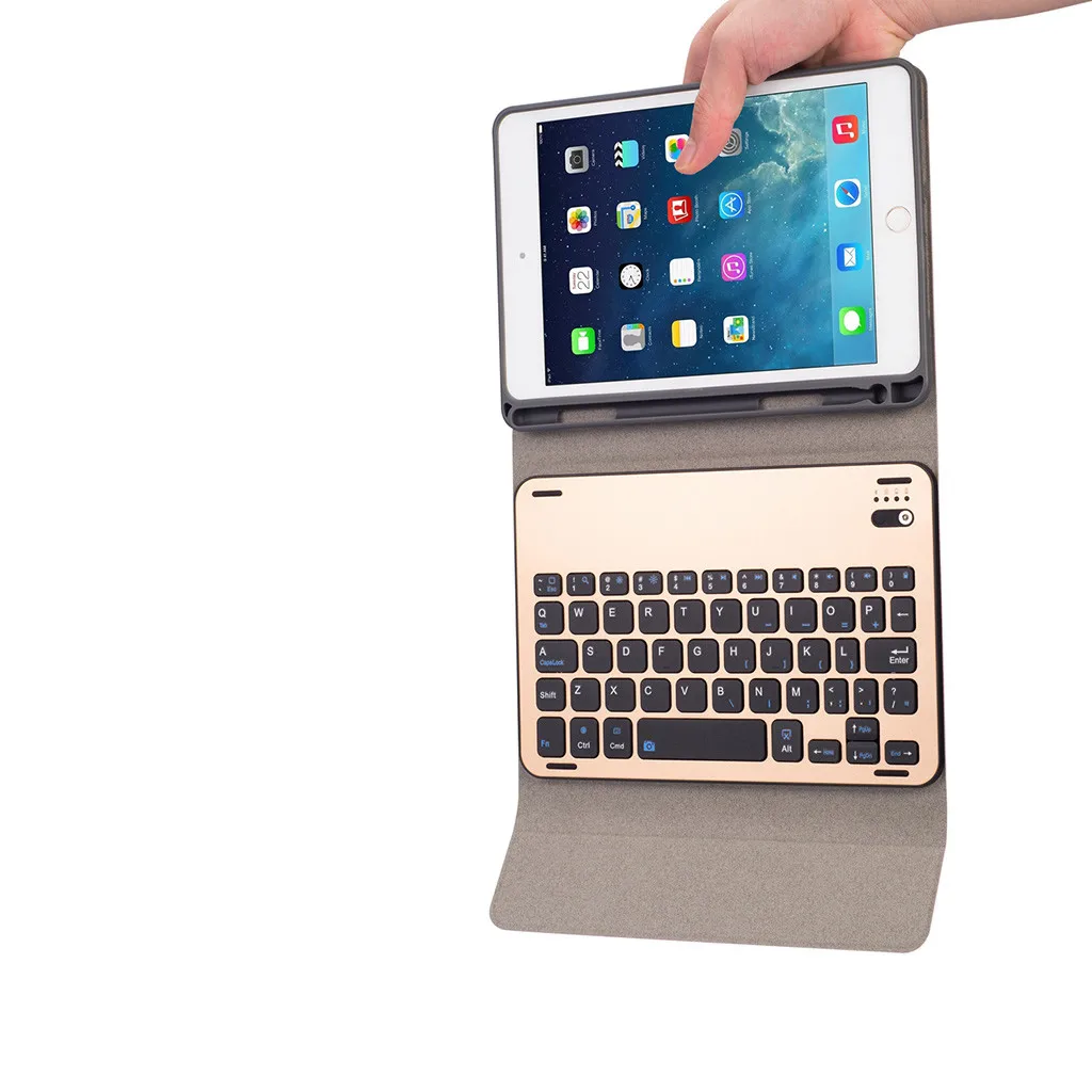 Для IPad Mini5/4 Съемная Bluetooth клавиатура из алюминиевого сплава со слотом для ручки
