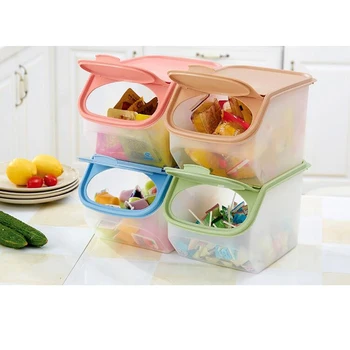 

Large Capacity Kitchen Rice Storage Organizer Grain Storage Container Box Cereal Bean Container Sealed Box with Measuring Cup