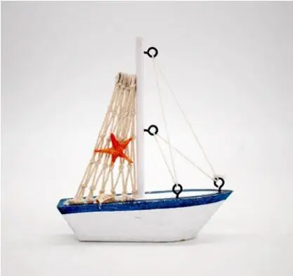 1 шт. мини модель парусной лодки морской домашний Декор ткань Парусник модель флаг стол орнамент деревянные ремесла игрушка детский подарок 6 стилей - Цвет: C