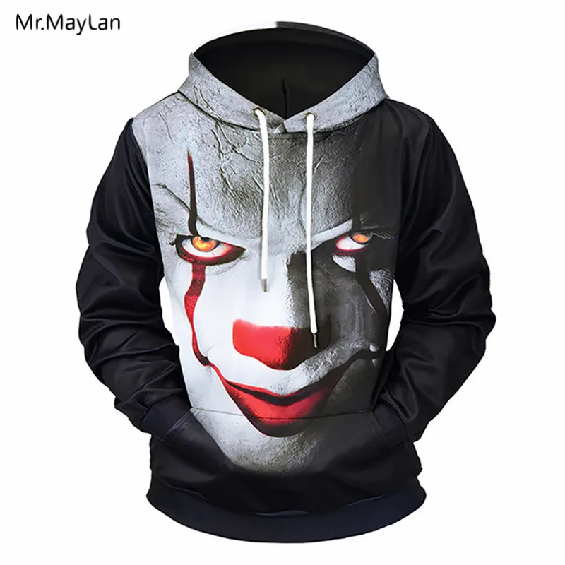 

Horror Devil Clown Joker 3D Printed Jackets Men/Women Hiphop Pullover Hoodies Boys Streetwear Hood Sweatshirts ropa de hombre