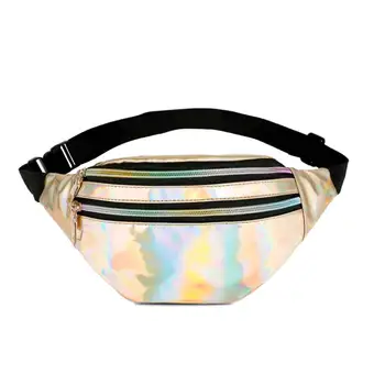 

Women Girls Holographic Fanny Pack Laser Bum Bag Waist Pack Crossbody Chest Bag