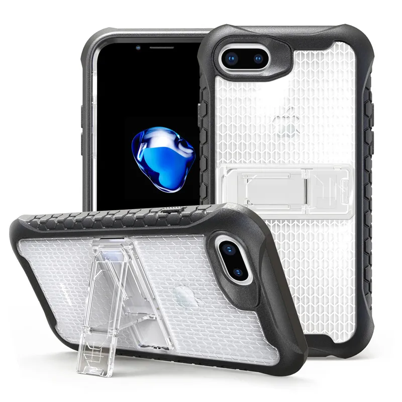 

Armor 360 Full Protective Phone Case For iPhone XS Max XR XS X 8 7 6S 6 Plus PC + TPU Shockproof Dustproof Kickstand Cover