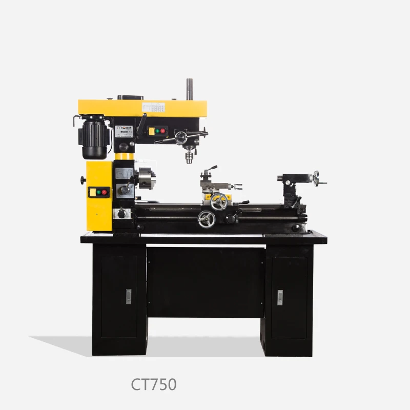 Handan CT750 многофункциональный токарный станок/сверлильный станок/фрезерный станок три в одном токарный станок