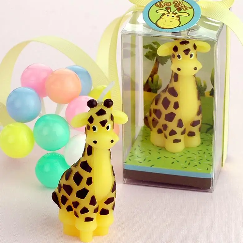 Декоративная Свеча жирафа-Детские вечерние принадлежности, креативные бездымные соевые восковые свечи, детские свечи на день рождения, подарок ребенку
