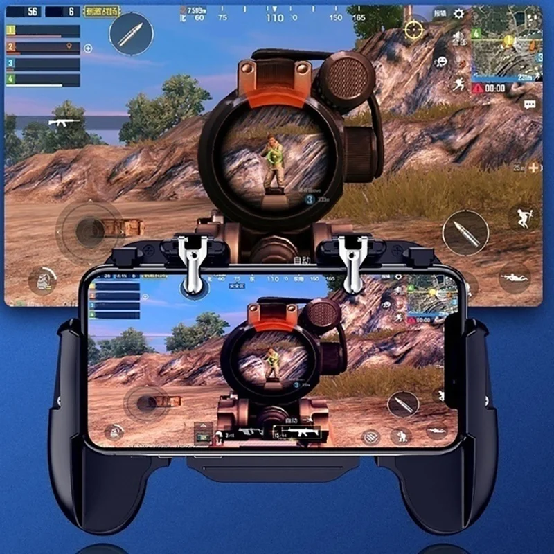Контроллер Pubg геймпад мобильный триггер L1R1 шутер джойстик игровой коврик держатель для телефона кулер вентилятор с 2000/4000 мАч power Bank