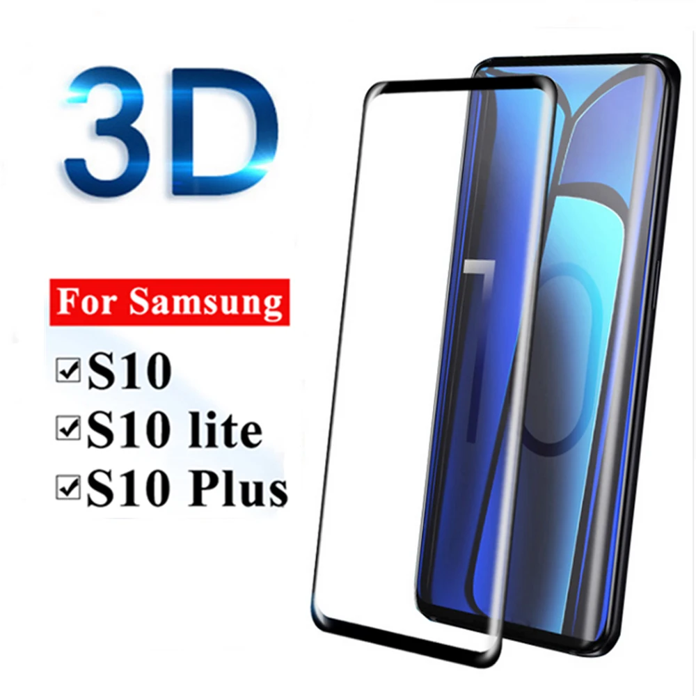 

S10 3D Full Cover Tempered Glass For Samsung Galaxy S10 Lite Tempered Glass Film S10 Plus Screen protector S10e S10+