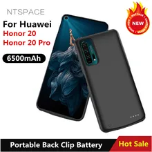 NTSPACE 6500mAh зарядное устройство чехол для huawei Honor 20 Pro Расширенный контейнер для аккумуляторных батарей для Honor 20 портативный Банк питания крышка