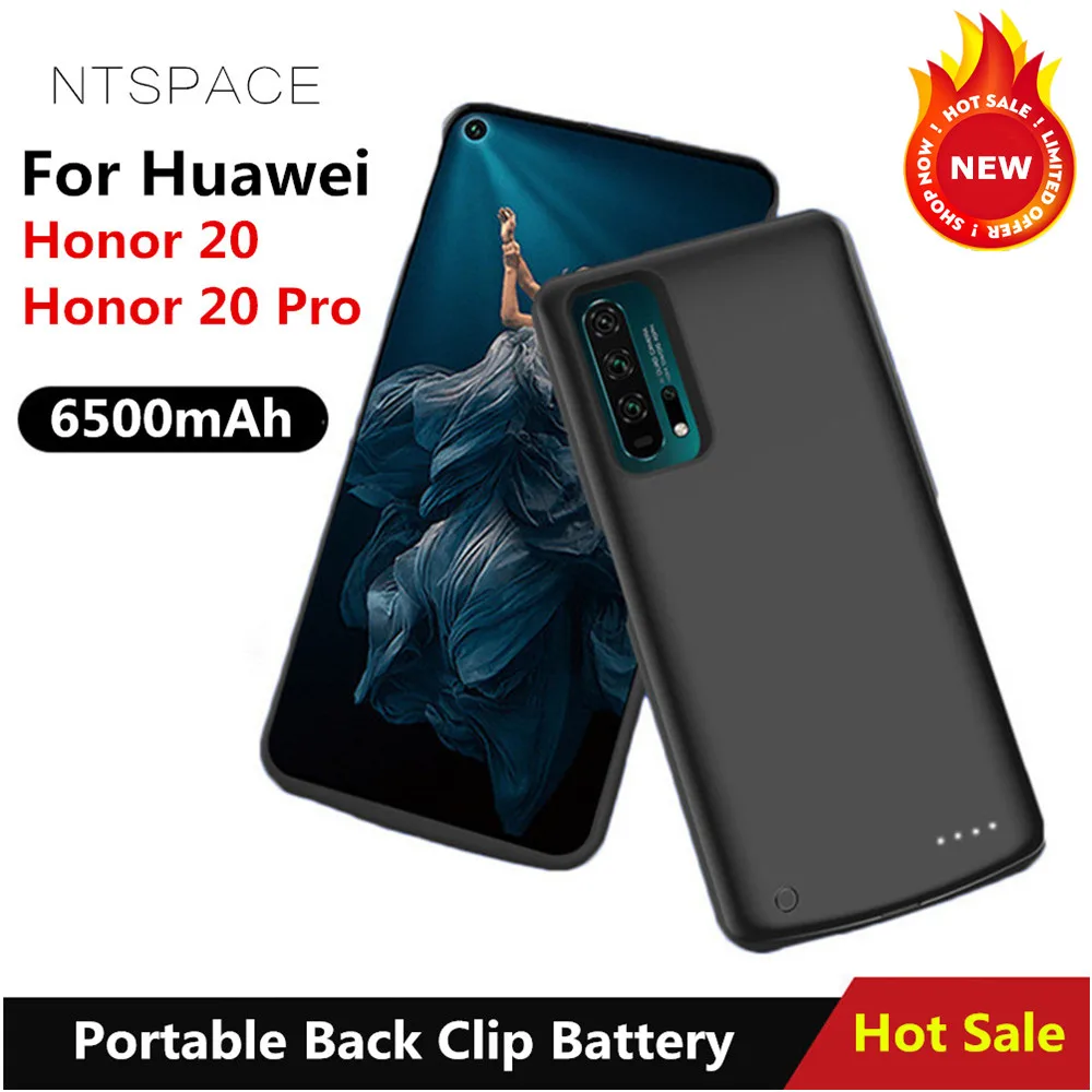 NTSPACE 6500mAh зарядное устройство чехол для huawei Honor 20 Pro Расширенный контейнер