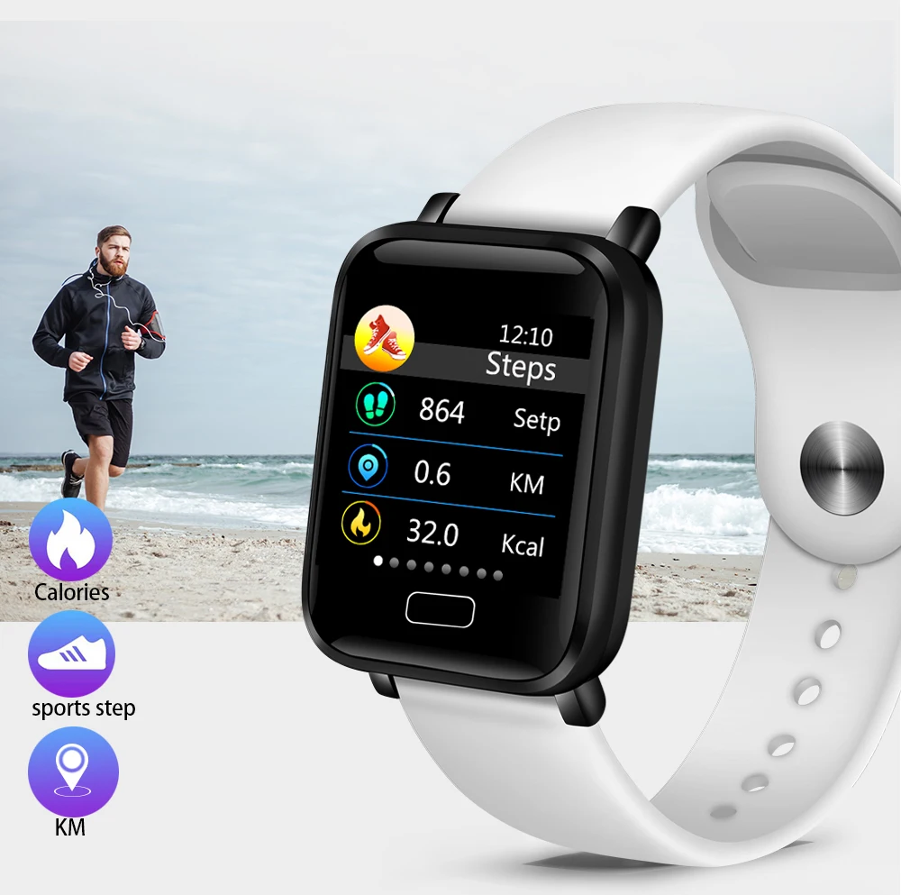Новые смарт-часы для iPhone и android телефон монитор кровяного давления пульса фитнес-трекер спортивные водонепроницаемые Смарт-часы