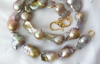 

6688fayan 004111 stunning big 23mm baroque multicolor reborn keshi freshwater pearl necklace