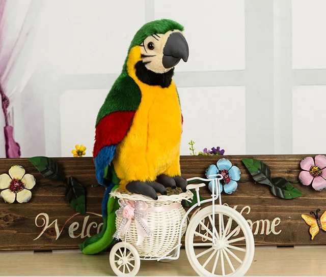 green parrot stuffed animal