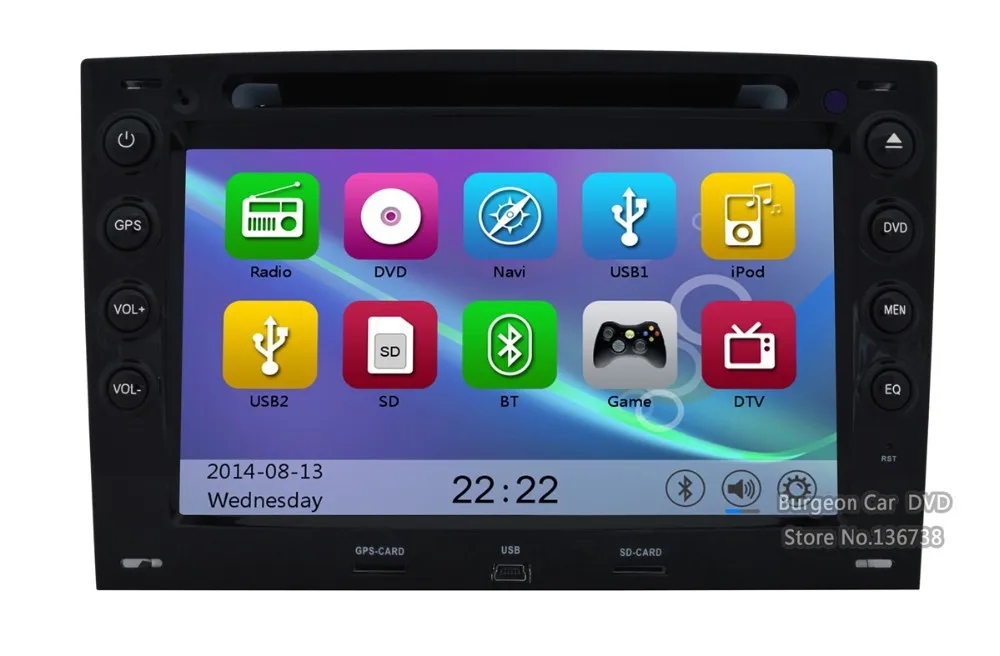 Discount Touch Screen Car DVD Player GPS Navigation System FOR Renault Megane 2 ii 2003-2008 Bluetooth IPOD Radio Central Multimedia 22
