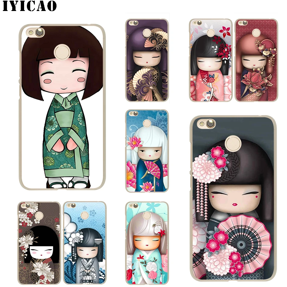 IYICAO kawaii японская кукла Kokeshi Жесткий Чехол для Redmi 8A 6A 4A S2 Note 7 3 4 4X 6 5 Pro 5A Prime Plus