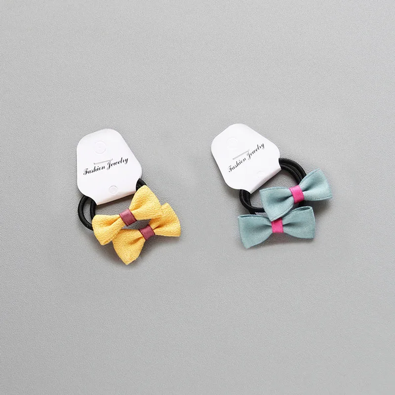 

Fashion 2 PCs Girls Beautiful Hair band Cloth Bowknot Children Korean Butterfly Flower Hair Rope Headwear