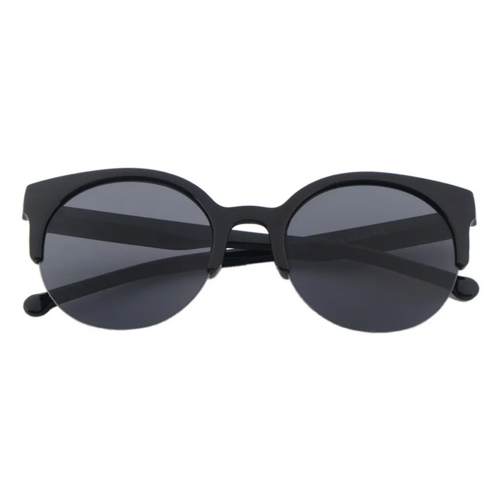 Модные унисекс классические круглые оправа полуоправы солнцезащитные очки для улицы мужские и женские солнцезащитные очки Уникальные