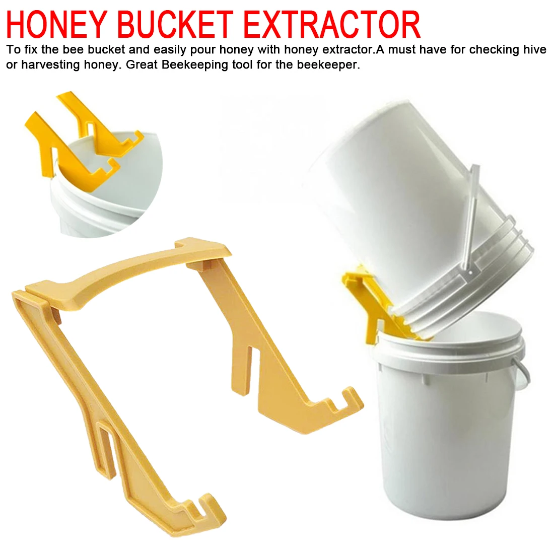 Plastic Bee Honey Bucket Rack Frame Grip Holder Beekeeping Beekeepers Tool 