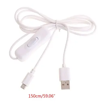 

Micro USB Cable with ON/OFF Switch Power Supply Cord for Raspberry Pi 3 Android