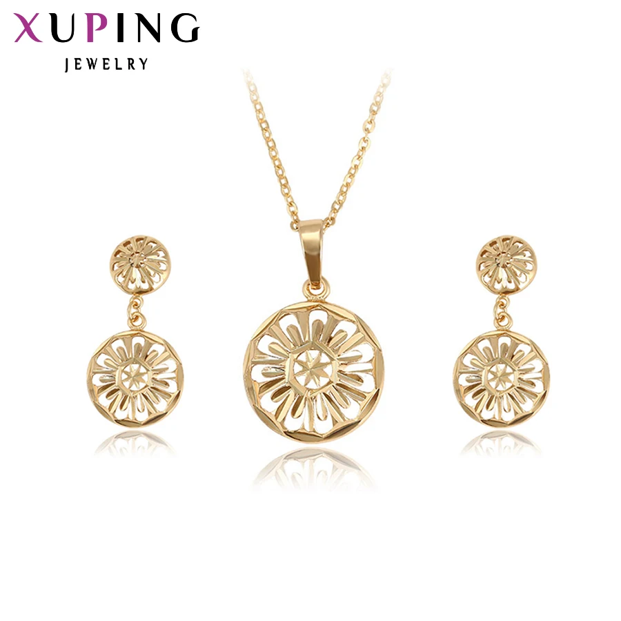 

Xuping Fashion Set New Arrival Charm Style Women Gold Color Plated High Quality Imitation Jewelry Sets S26,4-63231