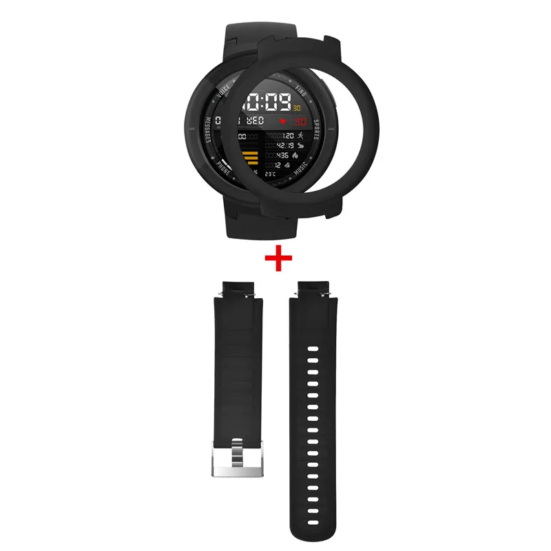 2в1 для Huami Amazfit Verge ремешок силиконовый Смарт-часы+ PC Рамка Защитные чехлы крышка оболочка для Huami Amazfit Verge3 - Цвет: 4