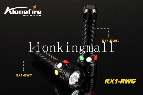 AloneFire RX1-RWG CREE XP-E Q5 светодиодный красный, белый зеленый свет Многофункциональный сигнальная лампа фонарик