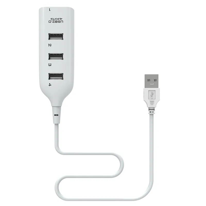 4 порта USB 2,0 сплиттер кабель высокоскоростной usb-концентратор usb-удлинитель USB разветвитель адаптер для компьютера Настольный Ноутбук