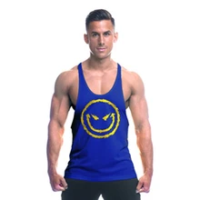 Новинка, майка для бодибилдинга и фитнеса с принтом, Мужская футболка, топ, жилет для бега, майка, забавные спортивные топы для спортзала