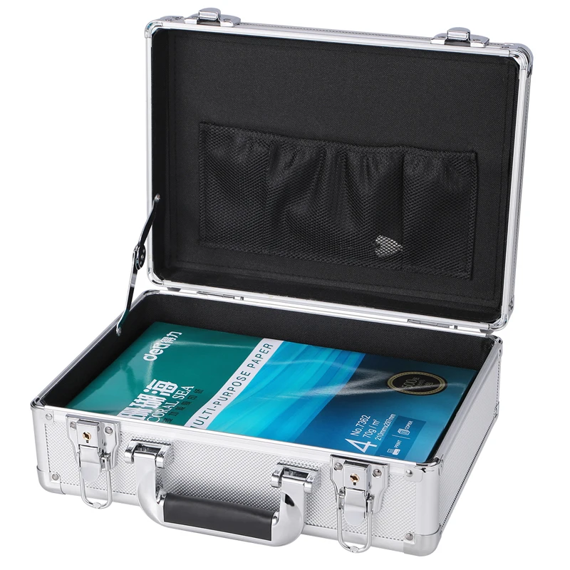 Koop Goed gemaakt duurzaam Aluminium Vlucht Draagtas Brons Camera Tool aktetas Reizen Camera Opbergdoos met spons