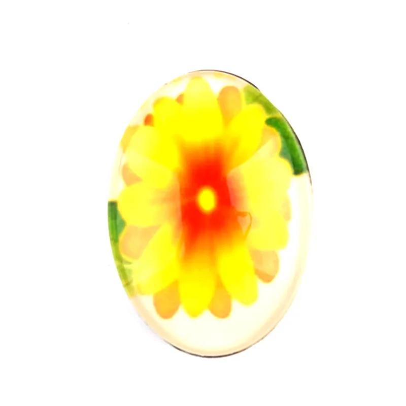 10x8mm Oval Glass Pattern Cabochon Handmade Flower Jewelry Accessories Findings Supplier 50pcs/lot | Украшения и аксессуары