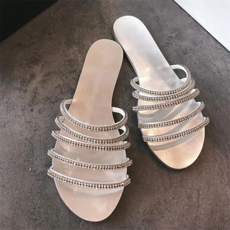 

Hot Selling 2019 Summer Bling Women Shoes Flats Slippers Outsides Ladies Casual Summer Slides Shoes Women Solid Slippers