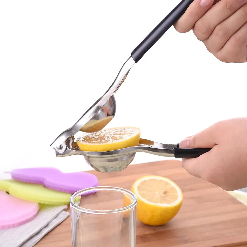 

Manual Citrus Hand Juicer Lemon Squeezer with Silicone Handles High-quality Refining of Stainless Steel Lime Reamers
