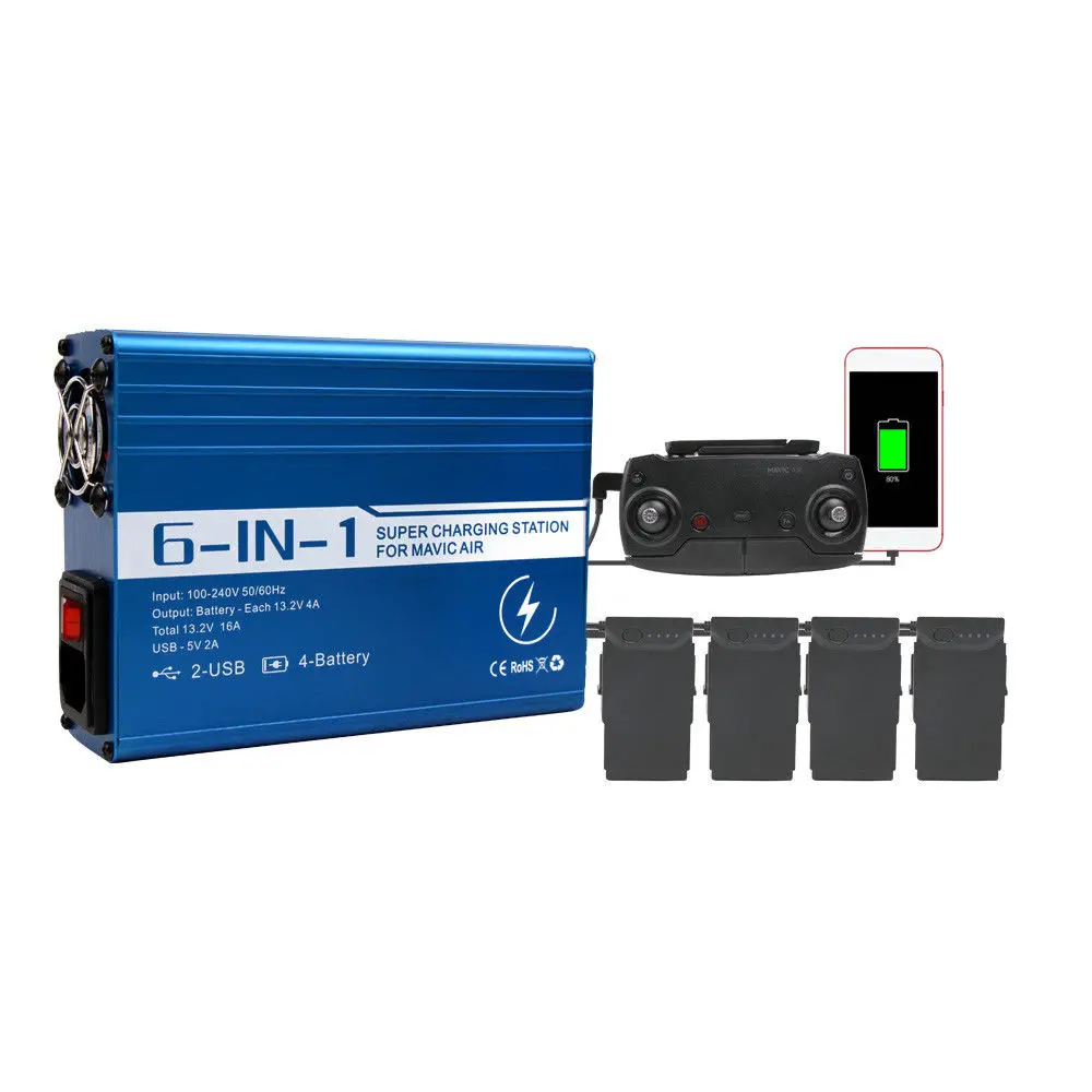 

Applicable to DJI Royal MAVIC AIR One to six charging butler with USB charger