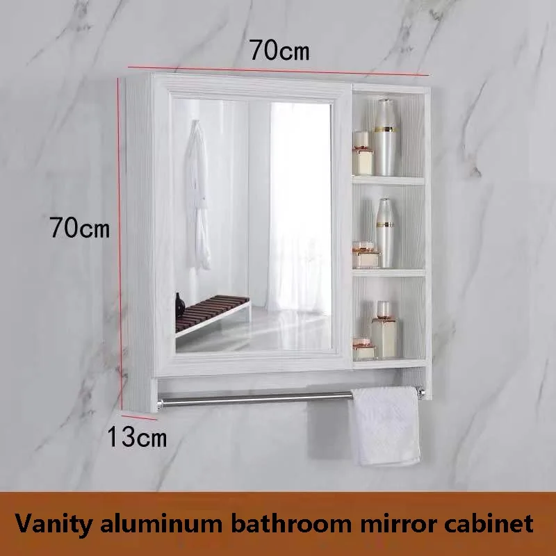 شحن مجاني U-BEST الايطالية الحمام الغرور الألومنيوم خزانة حمام مرآة مخصص اللون والحجم