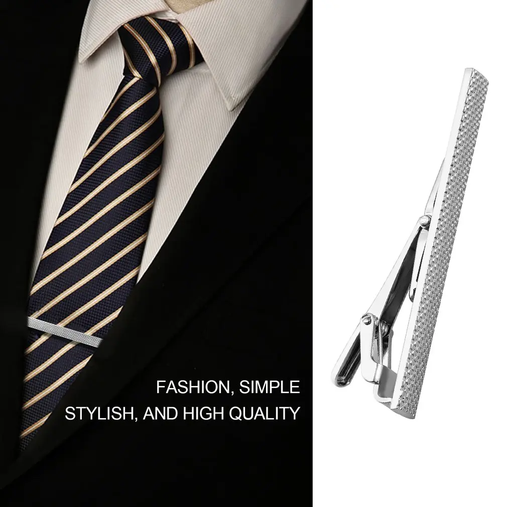 

Hot! Men's Tie Clip Formal Stainless Steel Slim Classic Tie Clasp Bar Pin Business Casual Style Clips For Men Boy Male